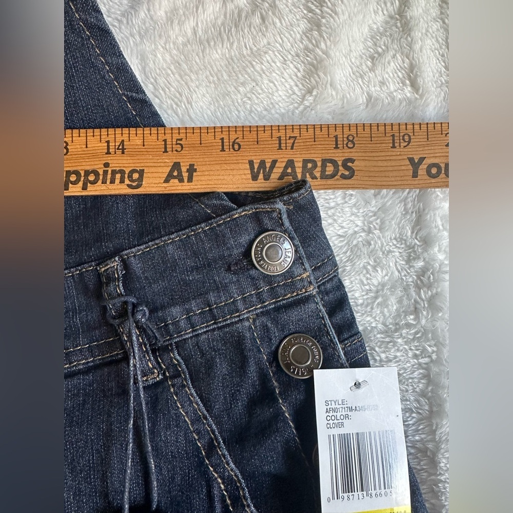 Angels Forever Young Blue Jean Overalls Medium NWT Signature Denim Bibs - Picture 10 of 12